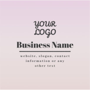 Sticker Votre logo et texte   Ombré rose et pêche