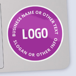 Sticker Votre logo et votre texte personnalisable Violet