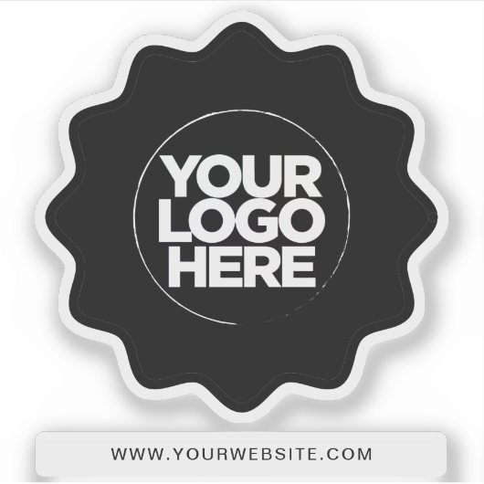Sticker Votre logo Eyecatching Border Clear Cut Out Sticke (Devant)