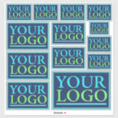 Sticker Votre logo ici, Nom commercial Promo, do-it-yourse (Feuille)