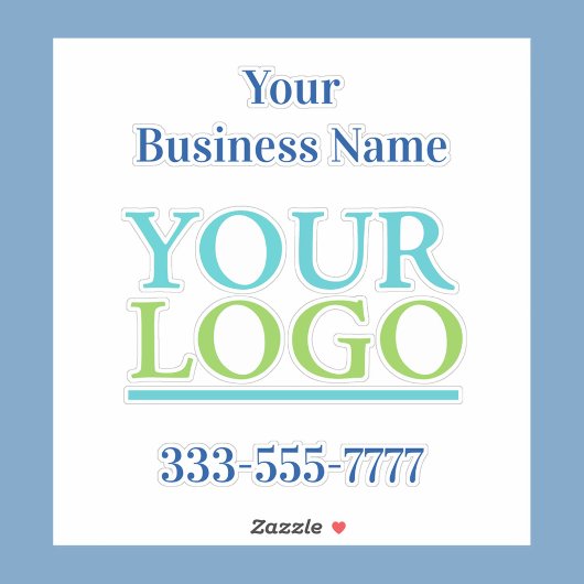 Sticker Votre logo ici, Nom commercial Promo, do-it-yourse