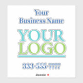 Sticker Votre logo ici, Nom commercial Promo, do-it-yourse (Feuille)