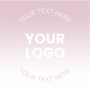 Sticker Votre logo   Moderne Dusty Rose & Blanc Ombre