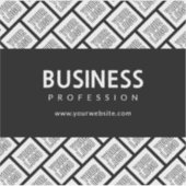 Sticker Votre logo Motif et nom commercial modifiable (Devant)