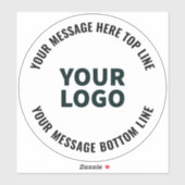 Sticker Votre logo ou image | Texte modifié en gras (Feuille)