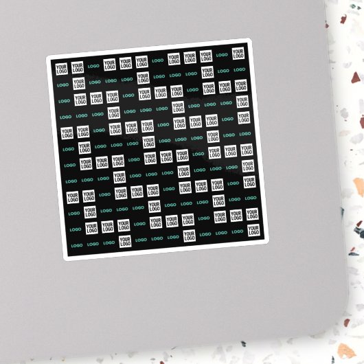 Sticker Votre logo ou image | Zig Zag Motif avec deux imag