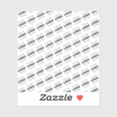 Sticker Votre logo simple motif diagonal répétitif (Feuille)