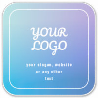 Votre Logo & Slogan ou autre texte | Bleu et pourp