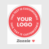 Sticker Votre logo/toute image téléchargée et tout texte c (Feuille)