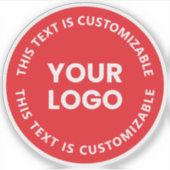 Sticker Votre logo/toute image téléchargée et tout texte c (Devant)