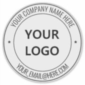 Sticker Votre Modèle d'autocollant Promotion Texte Logo d' (Devant)