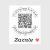 Sticker Votre Modèle de code QR et d'autocollant de texte (Feuille)