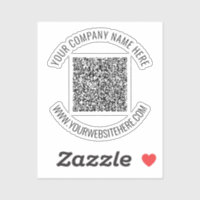 Votre Modèle de code QR et d'autocollant de texte 