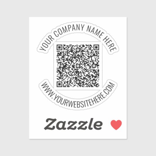 Sticker Votre Modèle de code QR et d'autocollant de texte  (Feuille)