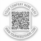 Sticker Votre Modèle de code QR et d'autocollant de texte  (Recto)