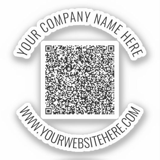 Sticker Votre Modèle de code QR et d'autocollant de texte  (Recto)