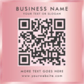 Sticker Votre Modèle Gold Rose de code QR personnalisé (Recto)