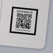 Sticker Votre nom d'entreprise et code QR modifiable trans