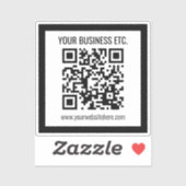 Sticker Votre nom d'entreprise et code QR modifiable trans (Feuille)