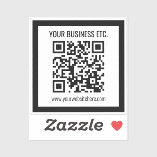 Sticker Votre nom d'entreprise et code QR modifiable trans (Feuille)