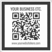 Sticker Votre nom d'entreprise et code QR modifiable trans (Recto)