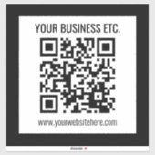 Sticker Votre nom d'entreprise et votre code QR modifié (Feuille)