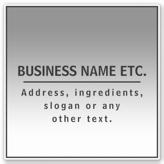 Sticker Votre nom d'entreprise ou marque, etc. (Devant)