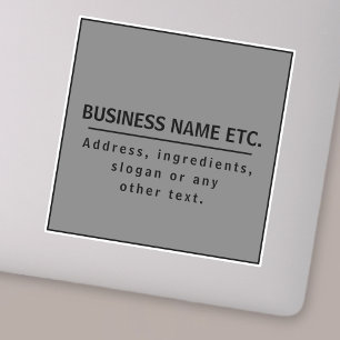 Sticker Votre nom d'entreprise ou marque, etc. gris foncé 