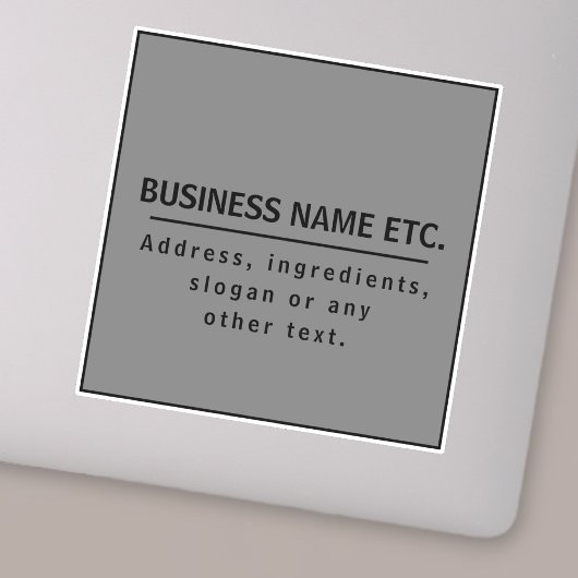 Sticker Votre nom d'entreprise ou marque, etc. gris foncé 