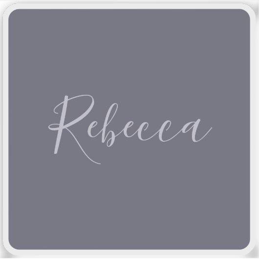 Sticker Votre nom | Élégant script de lavande sur le viole (Devant)