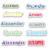 Sticker VOTRE NOM feuille personnalisable de 10 décalcoman (Devant)