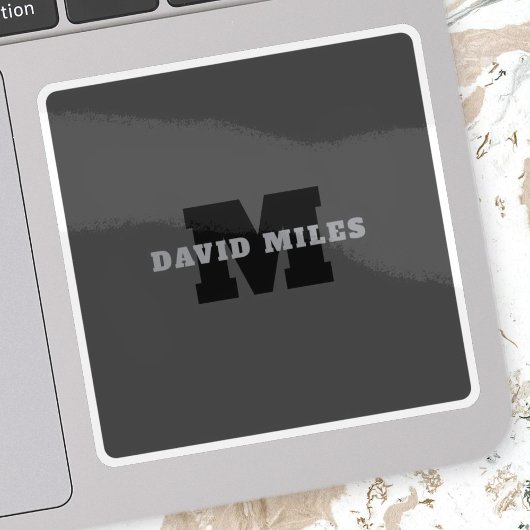 Sticker Votre nom ou nom commercial | Masculine moderne Gr