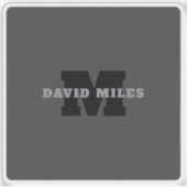 Sticker Votre nom ou nom commercial | Masculine moderne Gr (Devant)