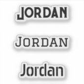 Sticker Votre nom Versions de police en noir graphique (Devant)