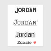 Sticker Votre nom Versions de police en noir graphique (Feuille)