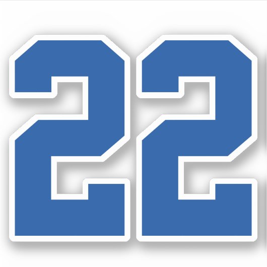 Sticker Votre numéro Jersey personnalisé (Devant)