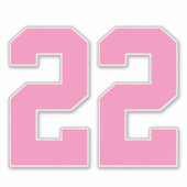 Sticker Votre numéro Jersey personnalisé (Devant)