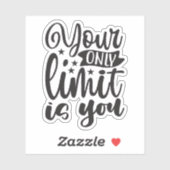 Sticker Votre seule limite est vous (Feuille)
