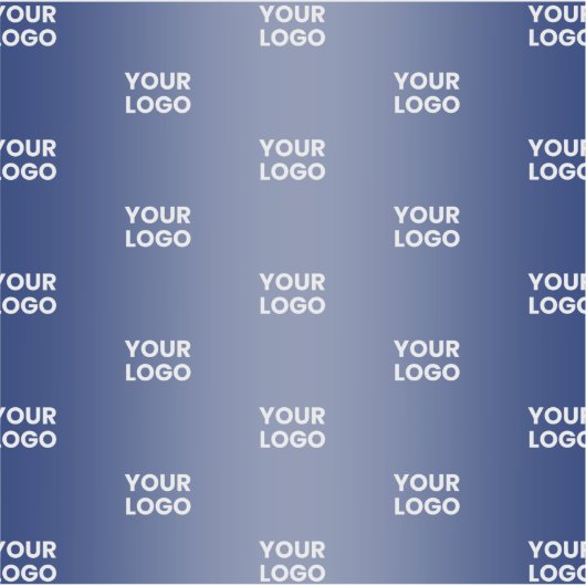 Sticker Votre simple logo répétitif | Bleu transparent (Devant)