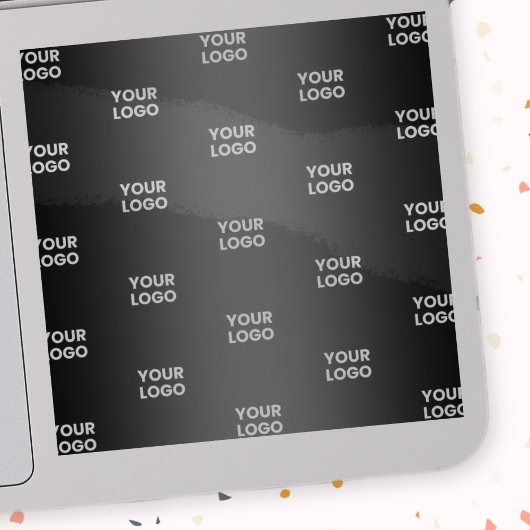 Sticker Votre simple logo répétitif | transparent et noir