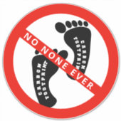 Sticker Votre texte ici PAS D'EMPREINTE CARBONE (Devant)