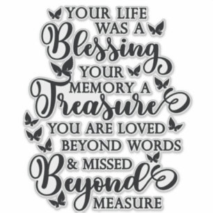 Sticker Votre vie a été une bénédiction papillon Décale co