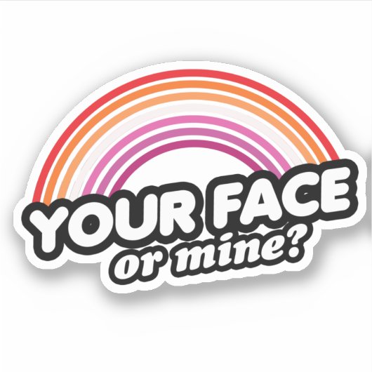 Sticker Votre visage ou le mien (Devant)