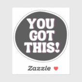 Sticker Vous Avez Ça ! | Jouer Black Emo Inspirational (Feuille)