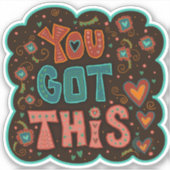 Sticker Vous Avez Cette Inspirivity Mignonne Encouragement (Devant)