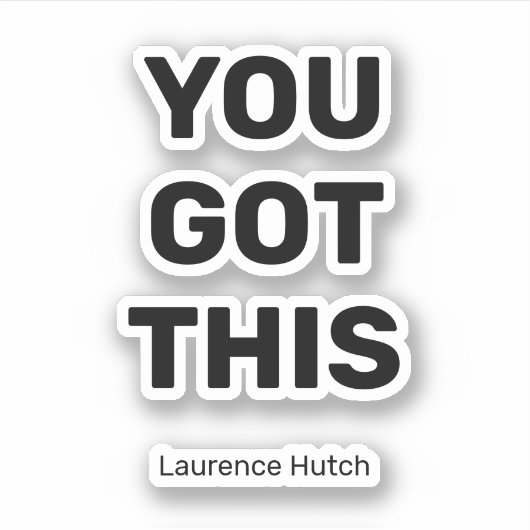 Sticker Vous Avez Cette Simple Couleur Noir | Nommé Cute (Devant)