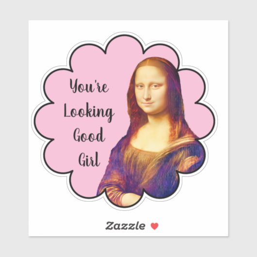 Sticker Vous avez l'air d'être une bonne fille - Mona Lisa (Feuille)