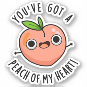 Sticker Vous avez une pêche de mon coeur amusant jeu de fr