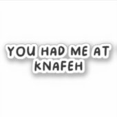 Sticker Vous Aviez À Knafeh (Devant)