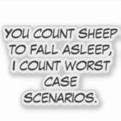 Sticker Vous comptez les moutons (Devant)